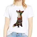 T-Shirt Women Dachshund Love Heart Fashion Dog Graphic Short Sleeve