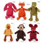 Corduroy Small Animal Plush Squeaky Dog Toy