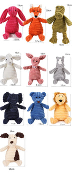 Corduroy Small Animal Plush Squeaky Dog Toy