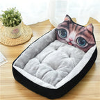 Cute Cartoon Pet Beds for Small Medium Dogs Winter Warm Washable