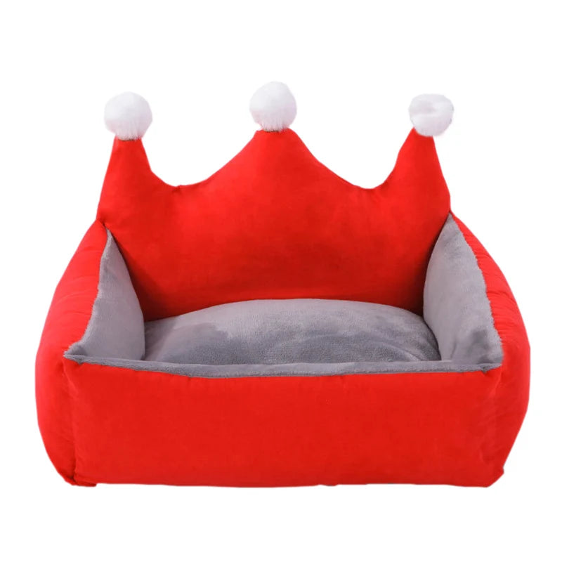 Winter Warm Sofa Bed Luxurious Crown Princess Bed for Small Dogs