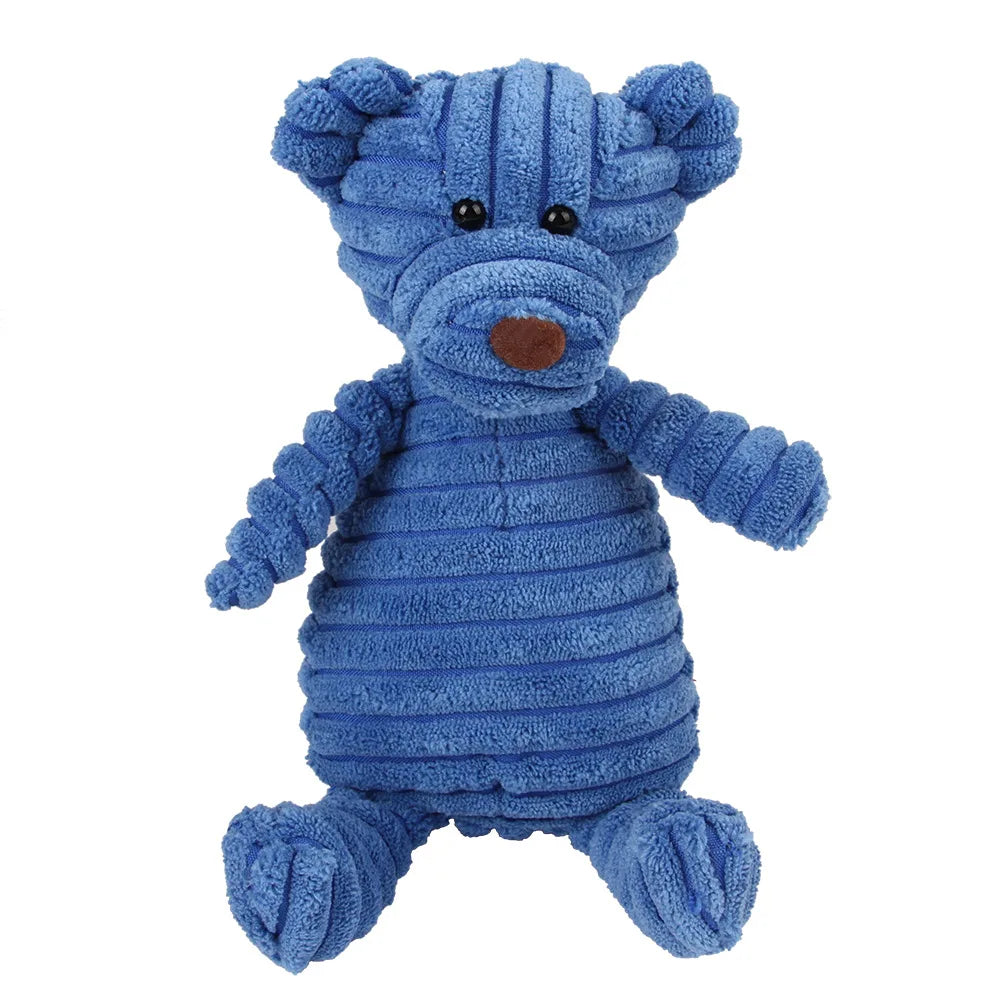 Corduroy Small Animal Plush Squeaky Dog Toy