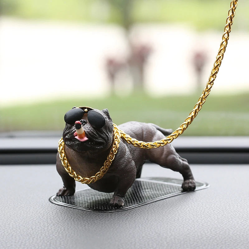 Car Dashboard Ornament Bully Pitbull Auto Interior Accessories Cute Chritmas Gift