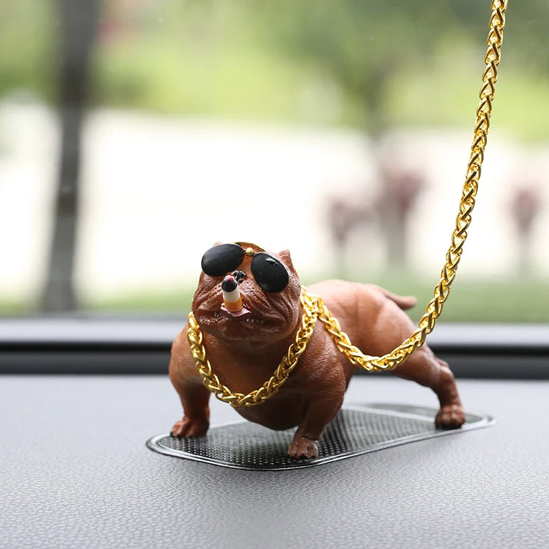 Car Dashboard Ornament Bully Pitbull Auto Interior Accessories Cute Chritmas Gift