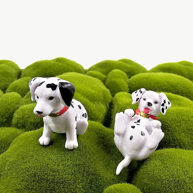 6pcs Dalmatian Puppy Spot Dog Figurine Cartoon Animal Home Decor Miniature Decoration