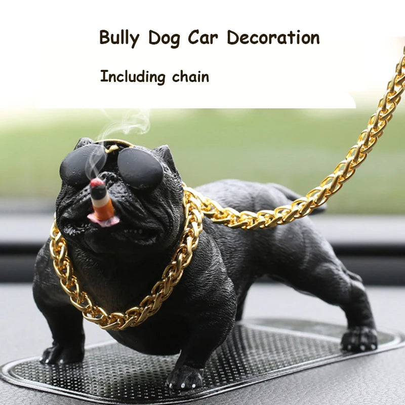 Car Dashboard Ornament Bully Pitbull Auto Interior Accessories Cute Chritmas Gift