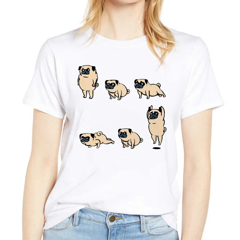 T-Shirt Women Dachshund Love Heart Fashion Dog Graphic Short Sleeve