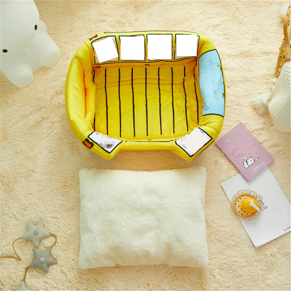 Foldable Pet House 2 in1 Bed Small Dogs Warm Removable Sofa Washable