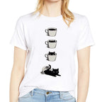 T-Shirt Women Dachshund Love Heart Fashion Dog Graphic Short Sleeve