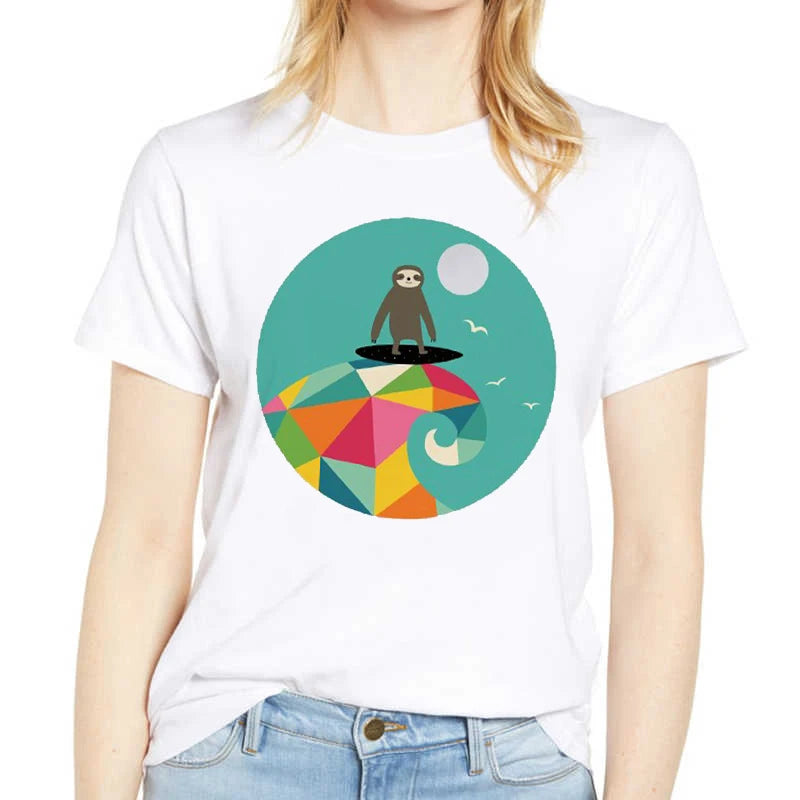T-Shirt Women Dachshund Love Heart Fashion Dog Graphic Short Sleeve