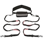 Hands Free Dog Leash Reflective Leash with Waist Bag Retractable Elastic Belt Rope for Running