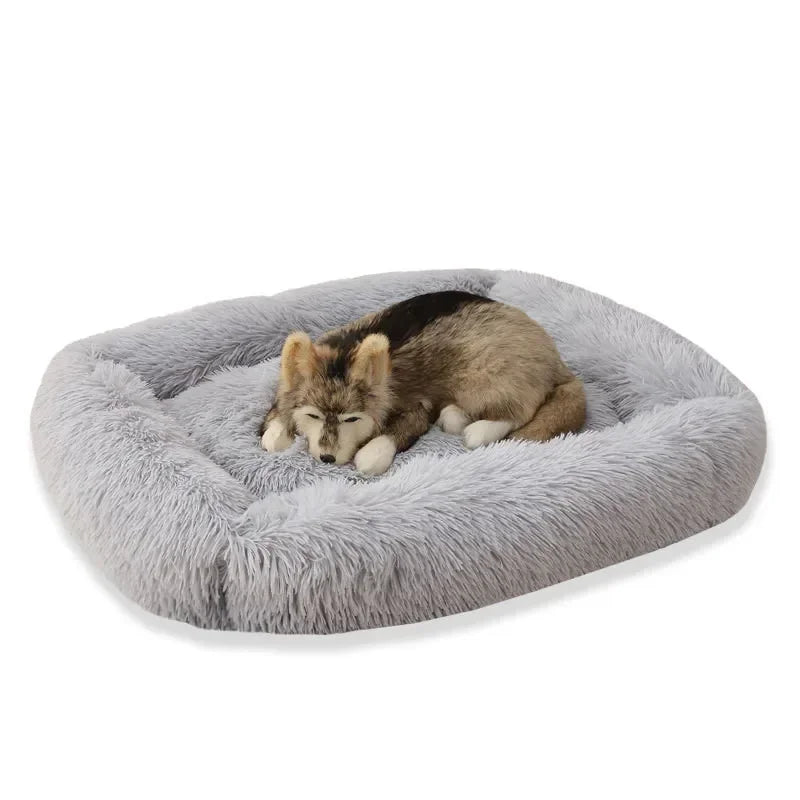 Cushion Soft Plush Bed for Dogs Winter Warm Sleeping Removable Mat