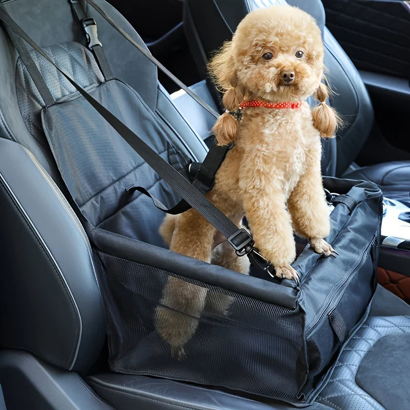 Cozy Pet Car Seat with Safety Harness - Ideal for Small Dogs Travel Basket