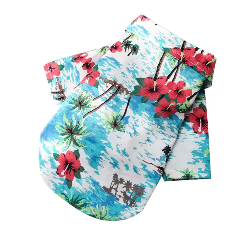 Hawaiian Style Summer Sand Beach Shirts for Small Dogs