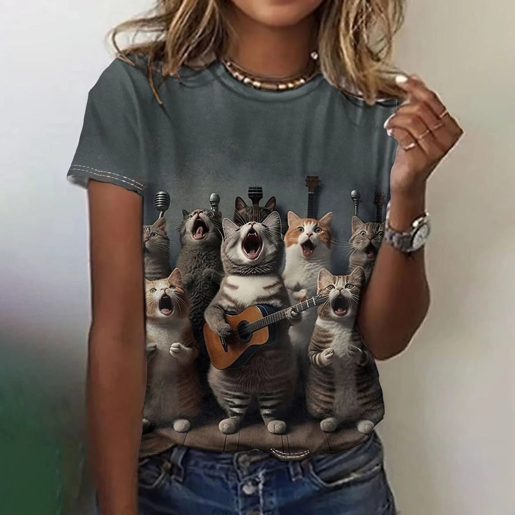 Funny Dog Pattern For Women Cute Animal 3d Printed T Shirts Summer Fashion