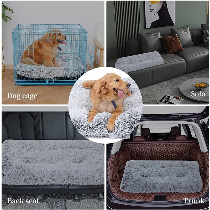 Plush Bed Mat for Small Medium Large Dogs Removable for Cleaning Super Soft