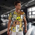 Cartoon Dog Running T Shirt Summer Funny Animal Print Design Tops