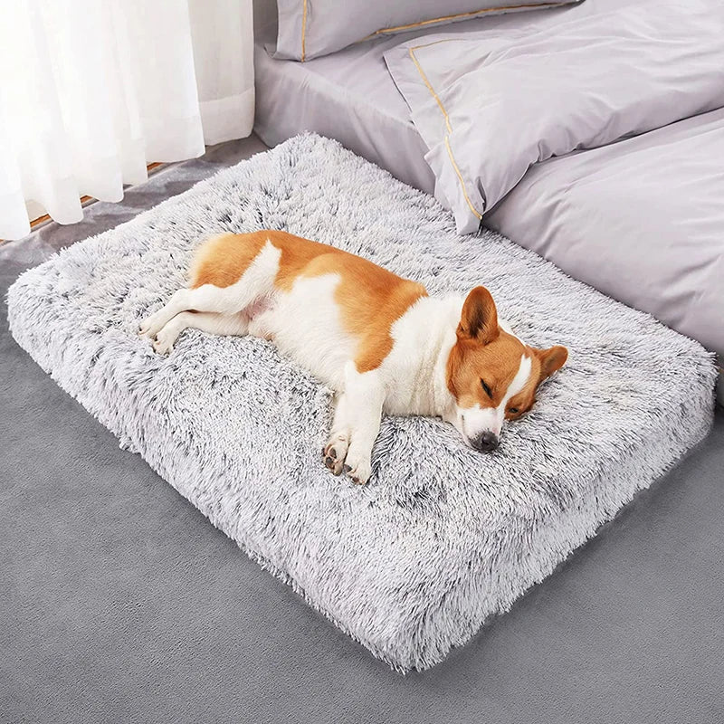 Plush Bed Mat for Small Medium Large Dogs Removable for Cleaning Super Soft
