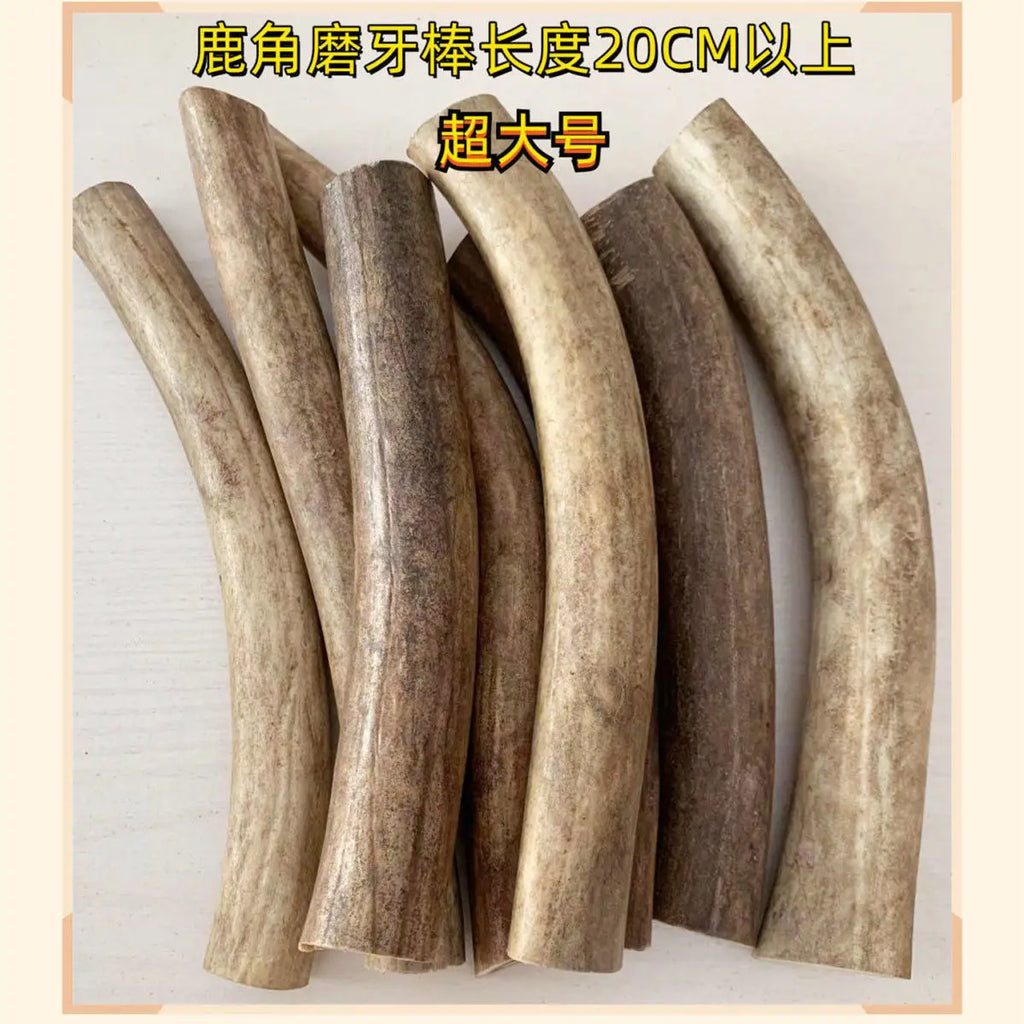 Natural Deer Antler Chew Toy for Dogs, Teeth Cleaning Bone, 500g, No Additives