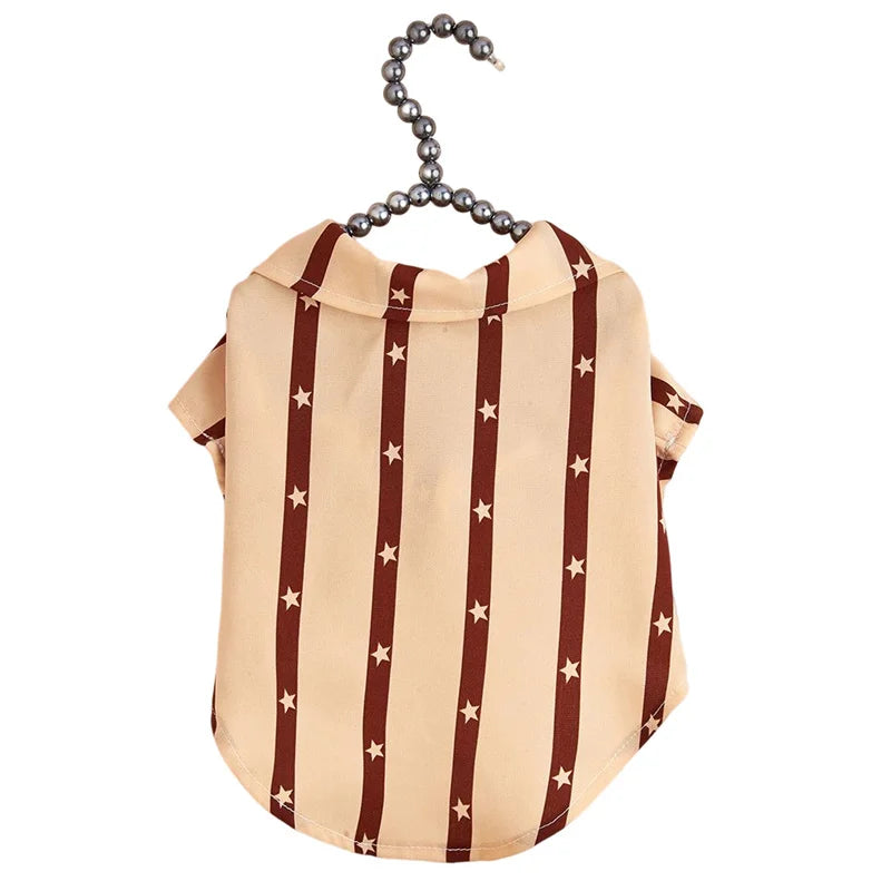 Classic Stripe Puppy Dog T Shirt Summer for Small Dogs Clothing Apparel