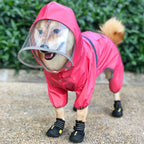Small and medium-sized raincoat, rainproof with traction rope