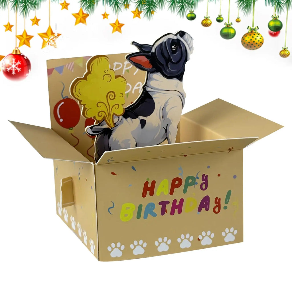 3D Popup Happy Birthday Card Dog or Monkey