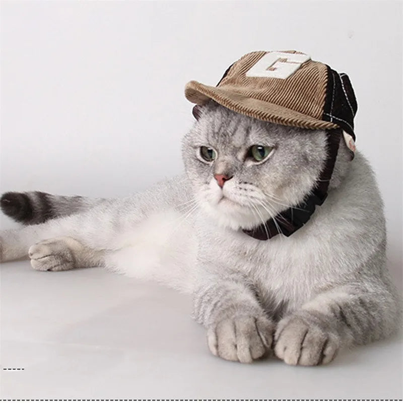 Dog Small Medium Baseball Cap Outdoor With Ear Holes Adjustable