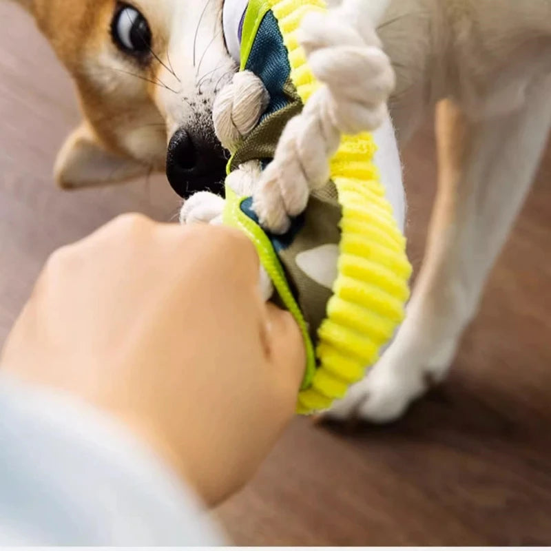 Dog Toy Shoes Cotton Rope Slippers Sound Making Built-in BB Airbag Round Ball Bell
