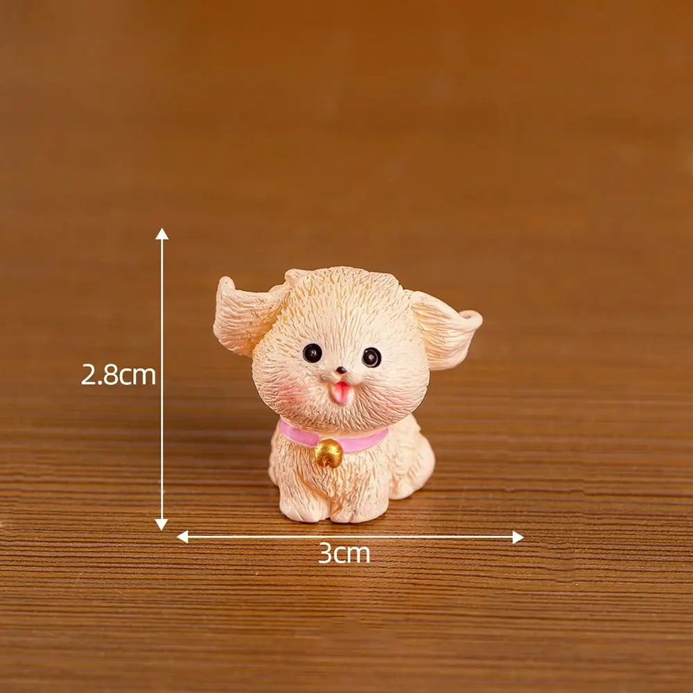 Figurines Miniature Cute Puppy Animal Micro Landscape Dog Desk Accessories