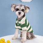 Polo Shirts Summer Striped Cotton Puppy Pullover