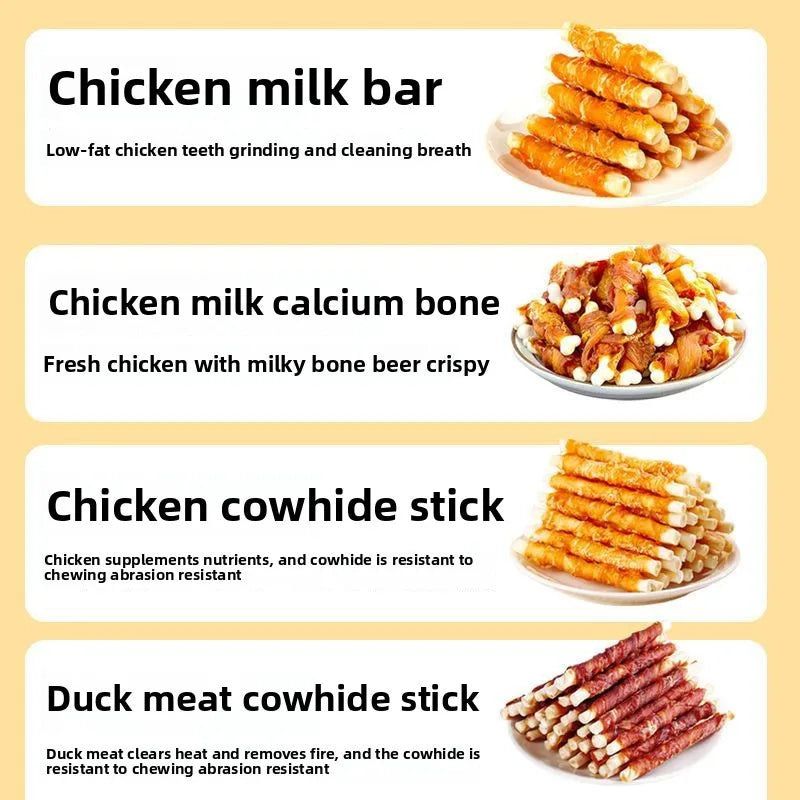 Nutritious Chicken Duck Wrapped In Cowhide Sticks Calcium Milk Sticks