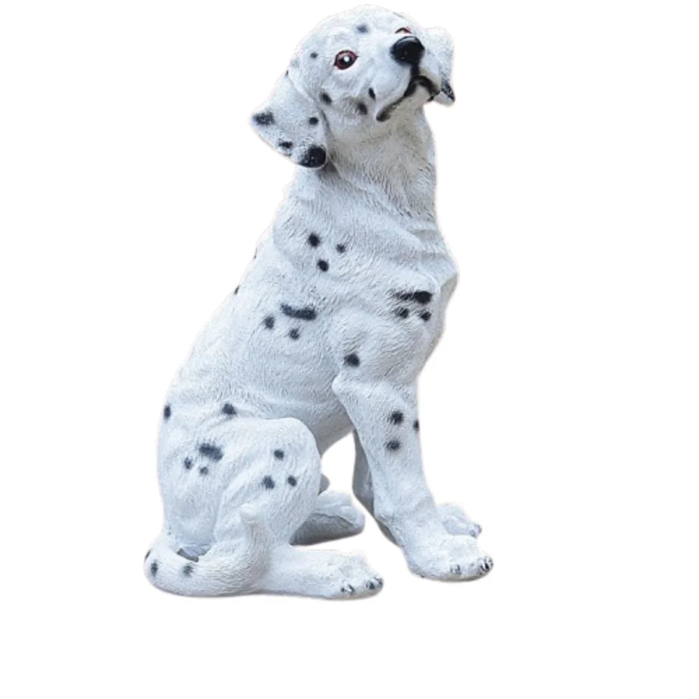 Sculpture Cute Small Dog Statue Handmade Decorative Mini Dog Figurine Resin