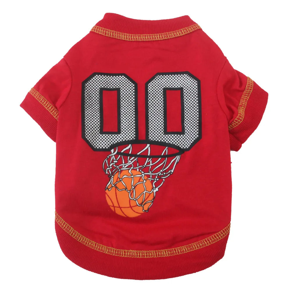 Baseball Jersey with Number for Small Dogs Spring Summer Shirts New Designer