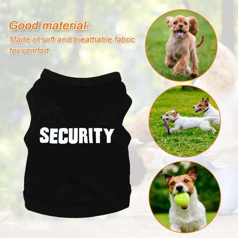 Dog T-shirt for Small Dogs Cotton Security Shirt Pet Outfits