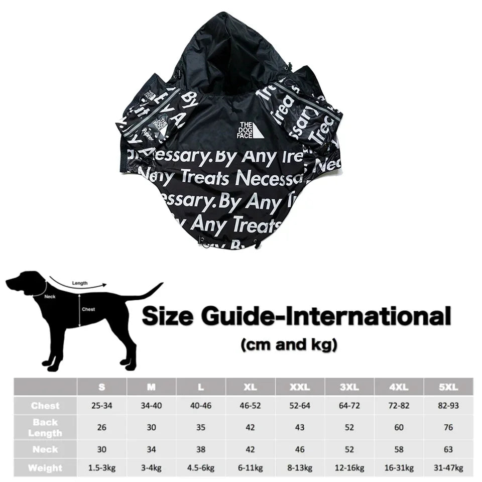 Raincoat Windbreaker Jacket Fashion Dog Clothes Dog FANS