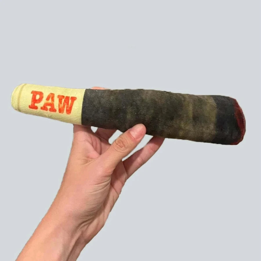Funny Interactive Dog Toys - Cigar Design Plush Squeaky Pet Toy