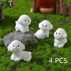 4pcs Cute mini dog dashboard decoration, car interior display accessories