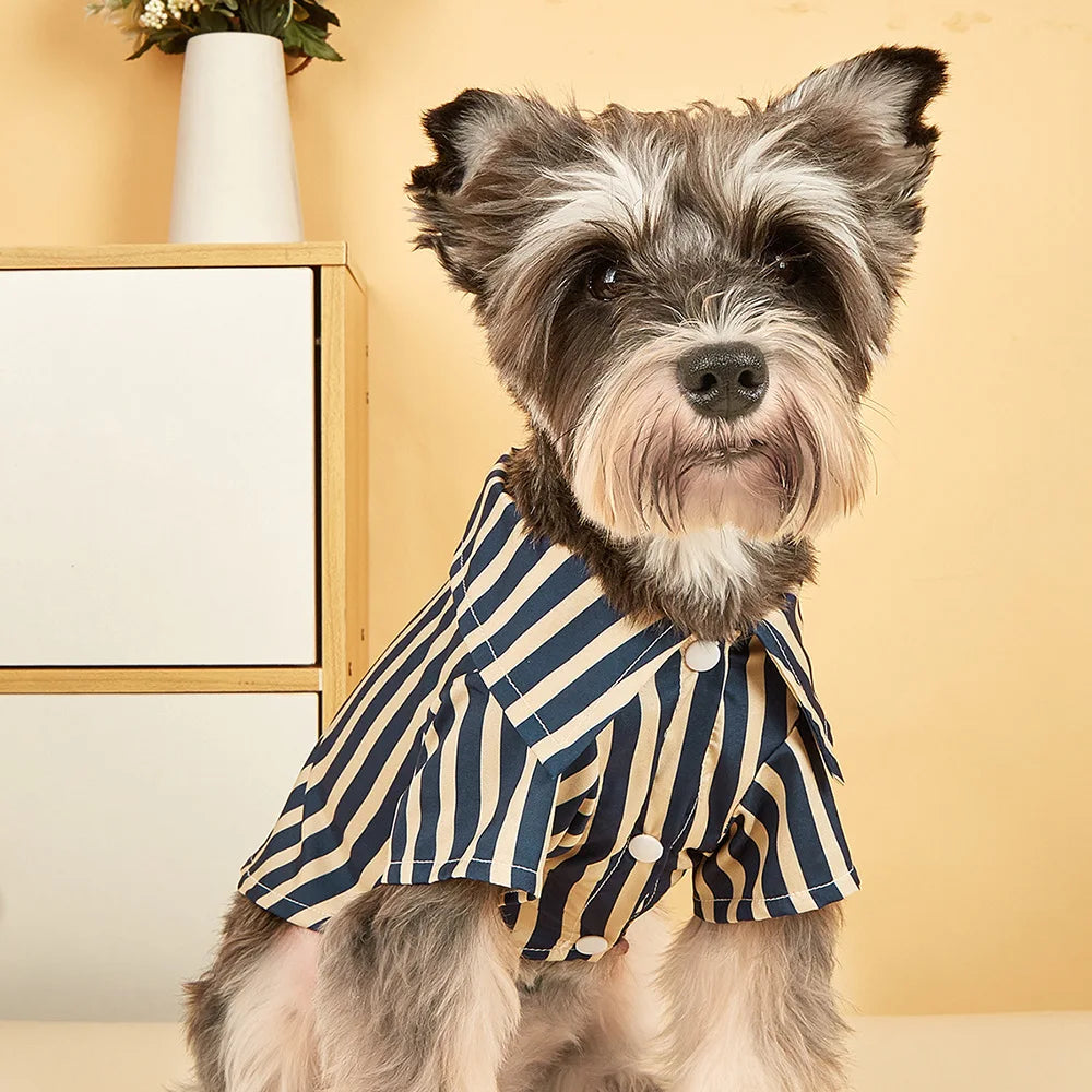 T-Shirt Spring Summmer Striped Polo Shirt Style Dog Clothes