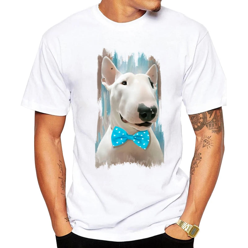 Bull Terrier Dog Pet Design Funny T Shirt Breathable Graphic Streewear