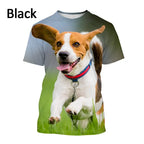 Jack Russell Terrier Dog 3D Printed T-shirt Cute Dog Print Unisex Casual Top Tees