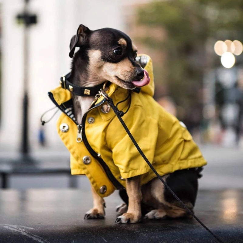 Dog Raincoat Pet Waterproof Jacket Bulldog Windbreaker Poodle Pug Bichon Puppy Coat Rainwear PU S-5XL High Quality Dog Raincoat