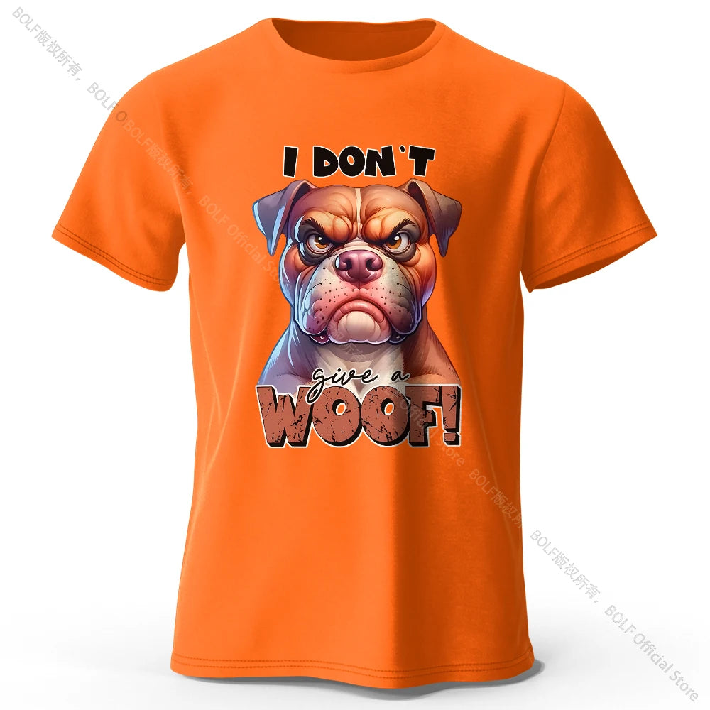 Funny Cartoon Dog Doodle Print 100% Cotton T-Shirt, Ultra Soft Round Neck Short Sleeve