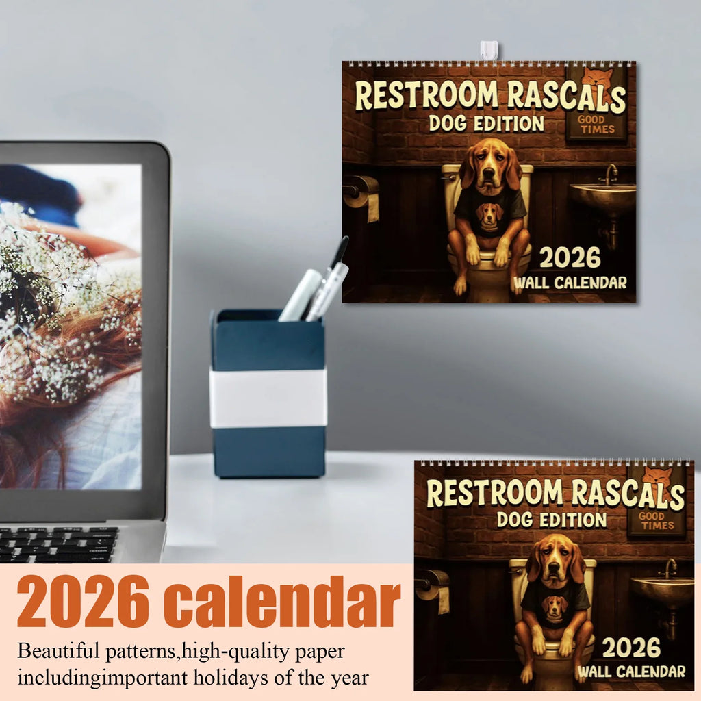 2026 Toilet Prank Dog Edition Calendar Scheduling Tool