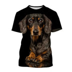 Funny Dachshund T-Shirts 3D Printed Streetwear Fashion Short Sleeve T Shirt Tees Tops