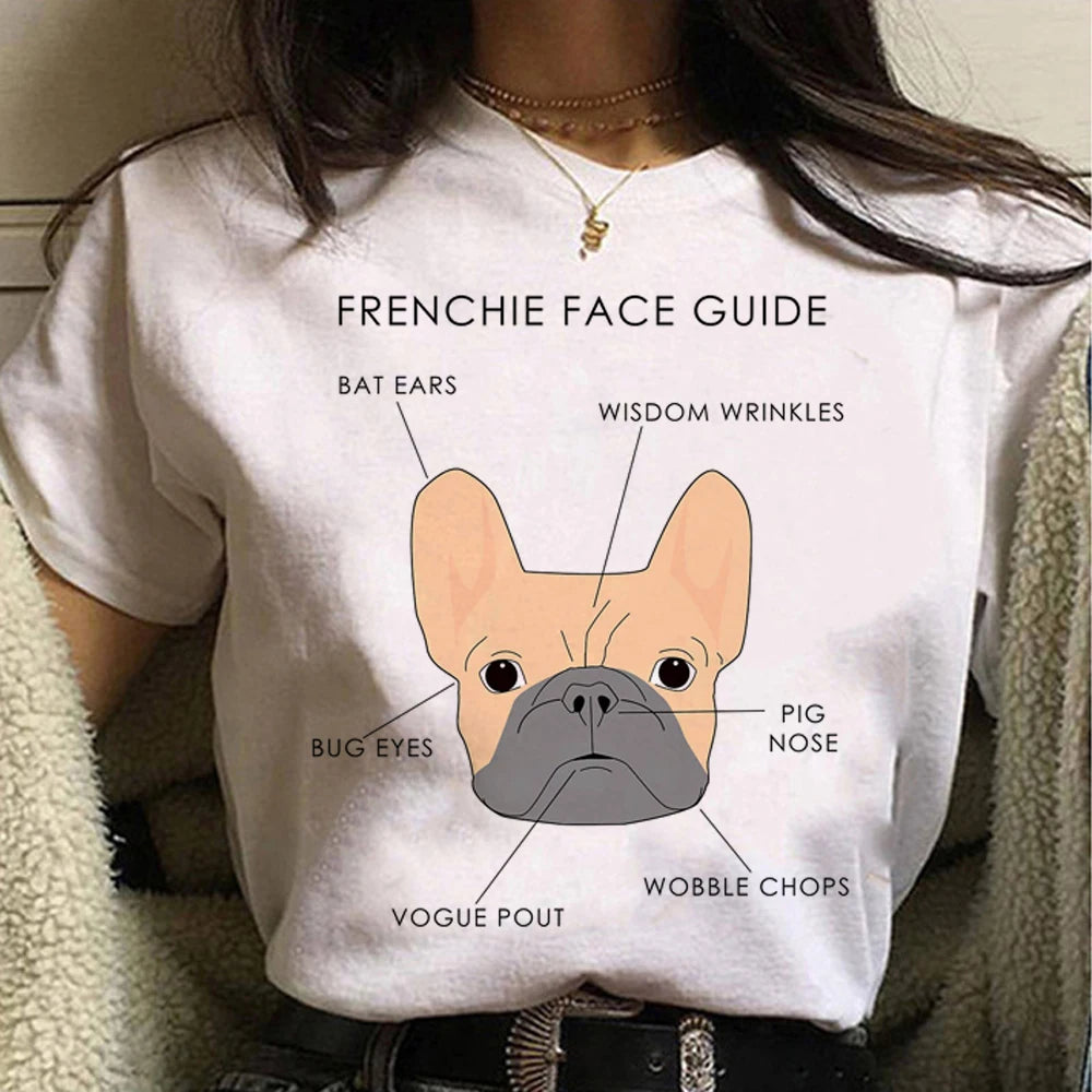 French Bulldog t shirt women graphic Tee clothes