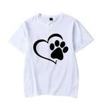 Luminous T-Shirt Women Top-Tees Clothes Graphic Dog Paw