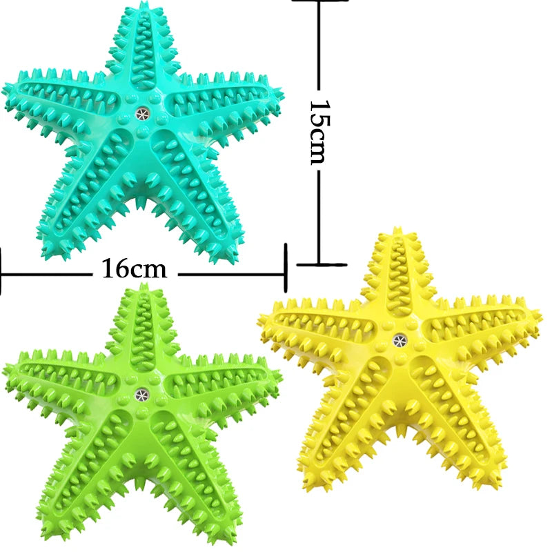 For Large Dogs Tooth Cleaning Chew Funny Interactive Training Starfish Toy