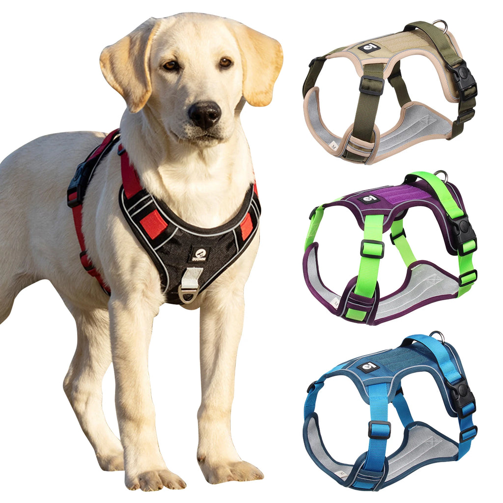 Dog Harness Reflective Tactical Vest Waterproof Oxford Cloth Pet Accessories Supplies