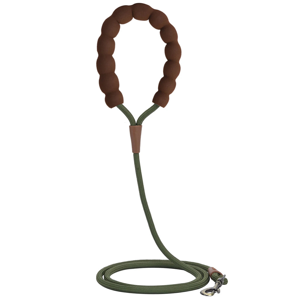 Pet dog leash, 1.5-meter high density rope, soft handle, alloy buckle.