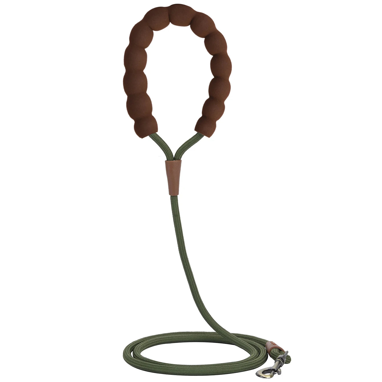 Pet dog leash, 1.5-meter high density rope, soft handle, alloy buckle.